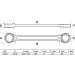 BGS Doppel-Ringschlüssel | extra flach | SW 24 x 26 mm | 30341 BGS Doppel-Ringschlüssel | extra flach | SW 24 x 26 mm | 30341