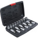 BGS Bit-Einsatz-/Steckschlüssel-Satz Antrieb Innensechskant 12,5 mm (1/2 ) T-Profil (für Torx)/E-Profil 19-tlg BGS Do it yourself 95100