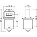Osram LEDriving® SL ~R10W BA15s 1.2W 12V 6000K 125 lm White 2 St 5008DWP-02B