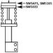 Lager - Radaufhängung. Volvo P. 850, S70, S80 2,0-3,0 06,91-08,07 Le/Pr Suspension Mounting Kit SM5165