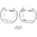 Satz Bremsbacken Ford T. Fiesta/Ka 1.0-1.6 95-08 (180X32) Shoe Kit Pro 84048800