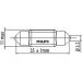 Festoon T10,5x38 LED 12V/1W 4000K PHILIPS X-tremeUltinon/Vision 4000 K X-tremeUltinon 39706230