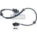 Sensor, Raddrehzahl ABS-H14