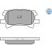 Bremsbelagsatz Toyota T. Lexus Rx300 03 MEYLE-ORIGINAL: True to OE 252396715 Bremsbelagsatz Toyota T. Lexus Rx300 03 MEYLE-ORIGINAL: True to OE 252396715