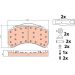 Bremsbelagsatz Db T. Actros/Antos/Arocs/Axor/Atego/Econic 98 GDB5116