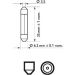 Rohrglühlampe 12V/3W 6,2X35mm (Ohne Ece) 12848CP Rohrglühlampe 12V/3W 6,2X35mm (Ohne Ece) 12848CP
