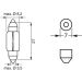 Rohr Glühlampe 12V/3W 8X27mm 10 St BOSCH KFZ-GLUEHLAMPE Pure Light 1 987 302 226
