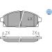 Bremsbelagsatz Nissan P. X-Trail 01-/Pathfinder 97- Mit Sensor 025 234 2016/W Bremsbelagsatz Nissan P. X-Trail 01-/Pathfinder 97- Mit Sensor 025 234 2016/W