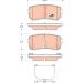 Bremsklötze HA HYUNDAI i10,i20,i30,ix35,KIA 07 COTEC GDB3474