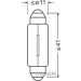 OSRAM 10W 12V SV8.5 43mm Soffitte Lang - 2er Blister Pack