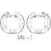 Satz Bremsbacken Fiat Grande Punto/Linea 05- (228.6X42) 84065402