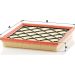 Mann & Hummel Luftfilter PKW Opel Astra J, Chevrolet Cruz 1,6 C 26 106