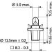 BAX 8,5d/2 grey 24V.1,2W.Lampe 13598CP