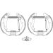Satz Bremsbacken Vw Caddy 95-04 84052401