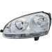 Scheinwerfer R H7/H7 +LWR +MOT CHROM HELLA PQ VW GOLF V (-GTI) 6,04-6,09 1EG 247 007-581