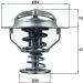 Thermostateinsatz mit Dichtung TX 114 82D