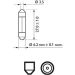 Glühlampenrohr 12V/3W 6,2X27mm (Ohne Ece) 12818CP Glühlampenrohr 12V/3W 6,2X27mm (Ohne Ece) 12818CP
