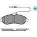 Bremsbelagsatz Citroen P. Jumpy/Scudo/Expert 07- Mit Sensor MEYLE-ORIGINAL: True to OE 025 245 9518/W Bremsbelagsatz Citroen P. Jumpy/Scudo/Expert 07- Mit Sensor MEYLE-ORIGINAL: True to OE 025 245 9518/W