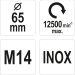 Rückenbürste M14, Inox, 65 mm YT-47658