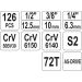 Steckschlüsselsatz Xl 1/2 + 3/8 + 1/4 126-Tlg YT-38875