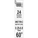 Gewinde-Messlehre Metrisch 60Ï Steigung 24 Blatt YT-29980