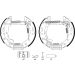 Satz Bremsbacken Citroen C3 1.6 16V Hdi (90, 109Km) 05/10- (203X38mm) Shoe Kit Pro 84059801 Satz Bremsbacken Citroen C3 1.6 16V Hdi (90, 109Km) 05/10- (203X38mm) Shoe Kit Pro 84059801