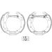 Satz Bremsbacken Citroen C2/C3 05 Shoe Kit Pro 84061602 Satz Bremsbacken Citroen C2/C3 05 Shoe Kit Pro 84061602
