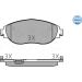 Bremsbelagsatz Vw P. Sharan 10-/Alhambra 10-/Golf Vii/Octavia 12- Mit Sensor 025 251 1720/W Bremsbelagsatz Vw P. Sharan 10-/Alhambra 10-/Golf Vii/Octavia 12- Mit Sensor 025 251 1720/W