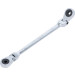 BGS Doppel-Ratschen-Ringschlüssel abwinkelbar mit E-Profil Ringköpfen SW E6 x E8 71028-6X8