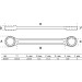 BGS Doppel-Ringschlüssel | extra flach | SW 14 x 15 mm | 30334 BGS Doppel-Ringschlüssel | extra flach | SW 14 x 15 mm | 30334