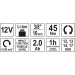 Schlagratsche 3/8-1/2 45 Nm 12V (2,0Ah, 1H) | YT-82902 Schlagratsche 3/8-1/2 45 Nm 12V (2,0Ah, 1H) | YT-82902