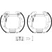 Satz Bremsbacken Toyota Yaris 1.0-1.4 05-11 | 84075000