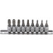 BGS Bit-Einsatz-Satz | Antrieb Innenvierkant 6,3 mm (1/4"""") | T-Profil (für Torx) mit Bohrung T10 - T50 | 9-tlg | 2165