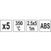 Abs-Einsätze 2,5X5mm, 5Xm, 5 St | YT-82305 Abs-Einsätze 2,5X5mm, 5Xm, 5 St | YT-82305