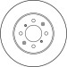 Bremsscheibe Honda P. Civic 94- Uk/Jp/Crx/Jazz/City 08-/Rover 200/400/25/45 262Mm Höhe. 44,6 Mm | DF3021