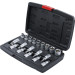 BGS Bit-Einsatz-/Steckschlüssel-Satz | Antrieb Innensechskant 12,5 mm (1/2"""") | T-Profil (für Torx)/E-Profil | 19-tlg | 95100 BGS Bit-Einsatz-/Steckschlüssel-Satz | Antrieb Innensechskant 12,5 mm (1/2"""") | T-Profil (für Torx)/E-Profil | 19-tlg | 95100