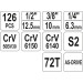Steckschlüsselsatz Xl 1/2 + 3/8 + 1/4 126-Tlg | YT-38875 Steckschlüsselsatz Xl 1/2 + 3/8 + 1/4 126-Tlg | YT-38875