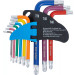 BGS Torx Winkelschlüssel-Satz Multicolour kurz mit Kugelkopf | 74466
