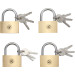 BGS Messing-Vorhängeschloss-Satz gleichschließend 40 mm 4-tlg BGS Do it yourself 3101