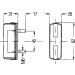 Kennzeichenleuchte Metall schwarz | für Anbau, 2 Befestigungsschr. M6 | 2KA 997 011-001