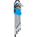 BGS Winkelschlüssel-Satz | extra lang | T-Profil (für Torx) mit Bohrung T10 - T50 | 9-tlg | 794