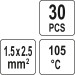 Wärmeschrumpfbares Zinn, 1,5û2,5 mm2, 30 Stück | YT-81442 Wärmeschrumpfbares Zinn, 1,5û2,5 mm2, 30 Stück | YT-81442