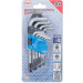 BGS Winkelschlüssel-Satz | kurz | T-Profil (für Torx) mit Bohrung T10 - T50 | 9-tlg | 809 BGS Winkelschlüssel-Satz | kurz | T-Profil (für Torx) mit Bohrung T10 - T50 | 9-tlg | 809