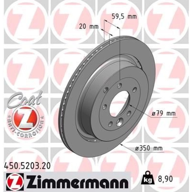 ZIMMERMANN Bremsscheibe 450.5203.20 ZIMMERMANN Bremsscheibe 450.5203.20