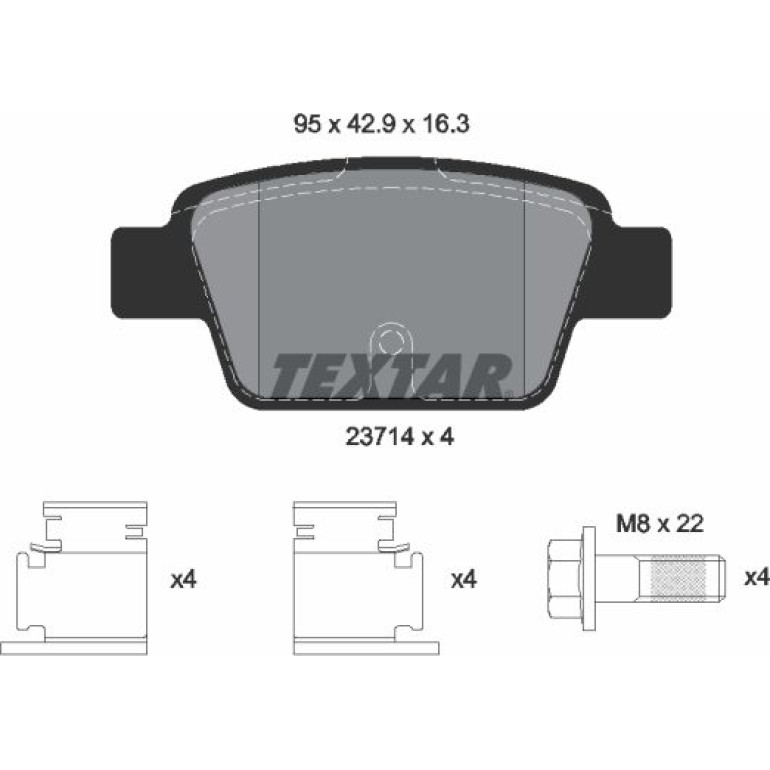 Bremsbelagsatz Fiat T. Stilo/Bravo/Mito Ohne Sensoren 2371401 Bremsbelagsatz Fiat T. Stilo/Bravo/Mito Ohne Sensoren 2371401