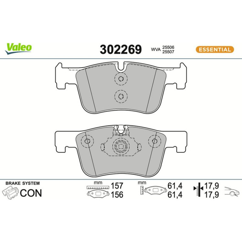 VALEO Bremsbeläge 302269 VALEO Bremsbeläge 302269