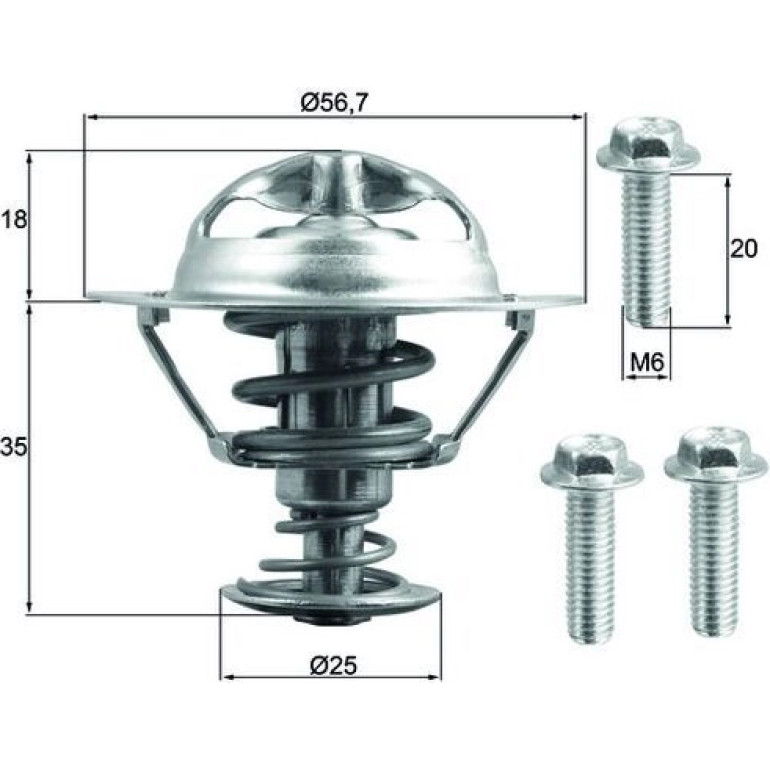 Thermostateinsatz mit Dichtung TX 202 90D Thermostateinsatz mit Dichtung TX 202 90D