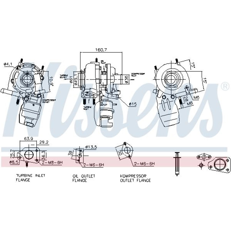 NISSENS Turbolader 93498 NISSENS Turbolader 93498