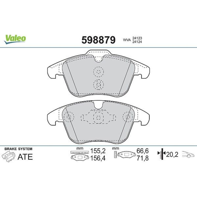 VALEO Bremsbeläge 598879 VALEO Bremsbeläge 598879