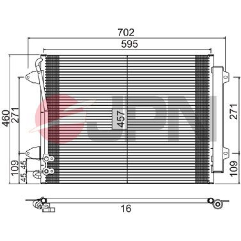 JPN Kondensator, Klimaanlage 60C9142-JPN JPN Kondensator, Klimaanlage 60C9142-JPN
